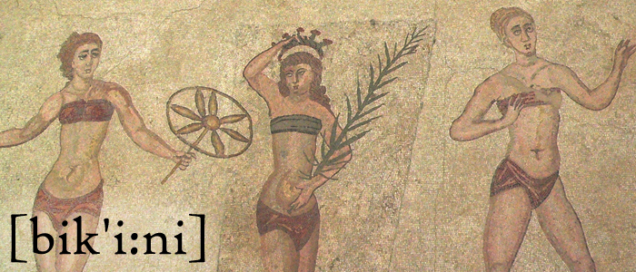 Bikini-mosaik från Cicilien, från 300-talet